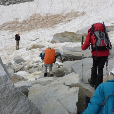 Névés avant le glacier