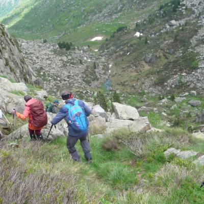 Rude Descente du Col d'Aychade vers Sénard