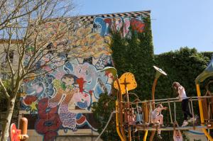 Fresque graff jardin embarthe arnaud bernard toulouse